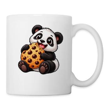 Süßer Panda mit Keksen Cartoon Motiv - Tasse - Weiß - Rechts