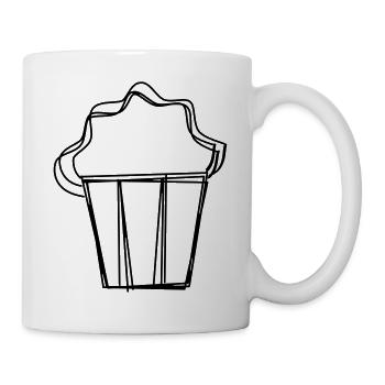 Popcorn handgezeichnet - Tasse - Weiß - Rechts