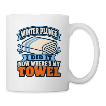Winter Sprung Kaltwasser-challenge Schwimmfinisher - Tasse - Weiß - Rechts