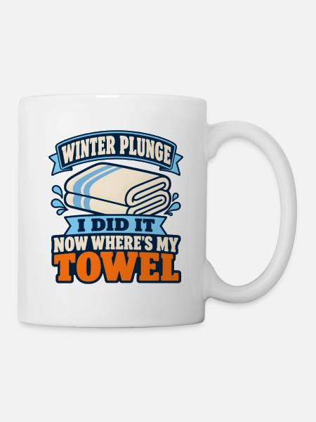 Winter Sprung Kaltwasser-challenge Schwimmfinisher - Tasse - Weiß