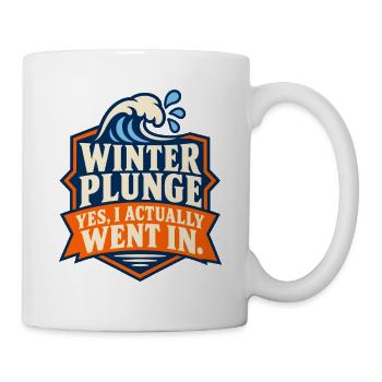 Winter Sprung Kaltwasser-challenge Schwimmfinisher - Tasse - Weiß - Rechts