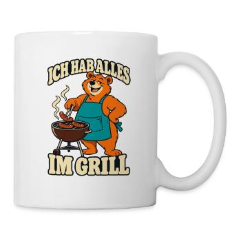 Ich hab alles im Grill – Grillbär Grillmeister - Tasse - Weiß - Rechts