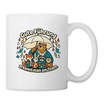 Chef Chefin Geschenk Gute Führung Team - Tasse - Weiß - Rechts