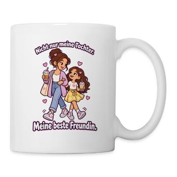 Mama Tochter Beste Freundin – Mama Liebe - Tasse - Weiß - Rechts