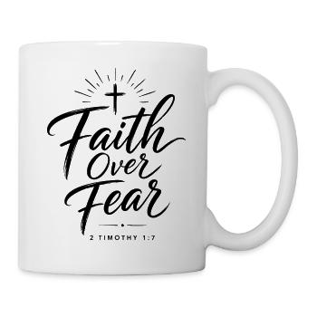 Typografie-Design des christlichen Glaubens der Schrift - Tasse - Weiß - Rechts