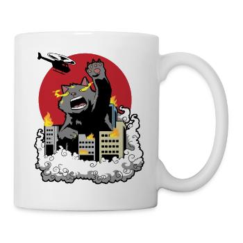  Catzilla Monsterkatze - Tasse - Weiß - Rechts