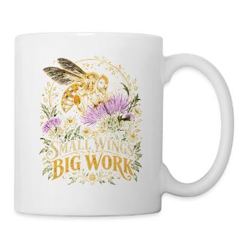 Kleine Flügel Großes Werk - Tasse - Weiß - Rechts