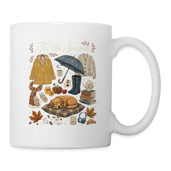 Herbstzauber Kuscheloutfit - Tasse - Weiß - Rechts