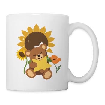 Teddy Blumen Kinder Stern - Tasse - Weiß - Rechts