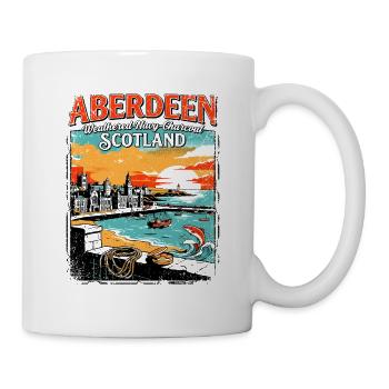 City Welcome To Aberdeen Scotland Novelty For - Tasse - Weiß - Rechts