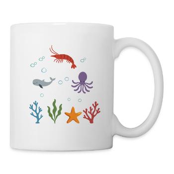 Garnele Unterwasser Kinder Wal - Tasse - Weiß - Rechts