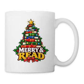 Merry & Read Buch-Weihnachtsbaum - Tasse - Weiß - Rechts