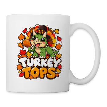 Herbst Dino Turkey Tops - Tasse - Weiß - Rechts