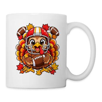 Thanksgiving Football Truthahn - Tasse - Weiß - Rechts