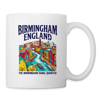 View City Birmingham England Canal Quarter - Tasse - Weiß - Rechts