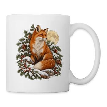 Fuchs im Winterwald - Tasse - Weiß - Rechts