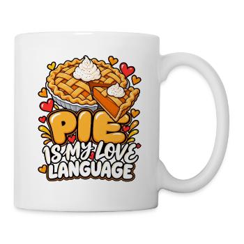 Pie ist meine Liebessprache - Tasse - Weiß - Rechts