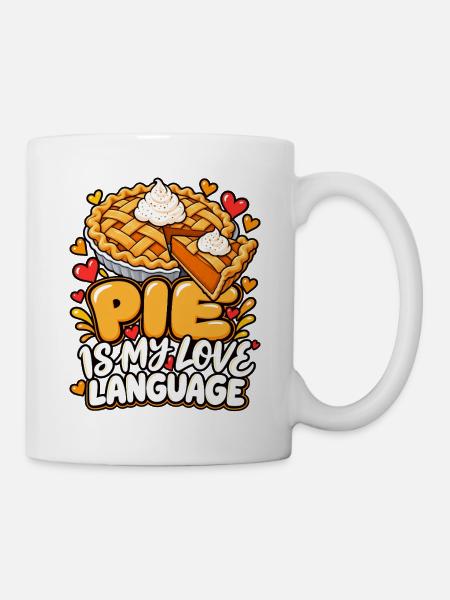 Pie ist meine Liebessprache - Tasse - Weiß