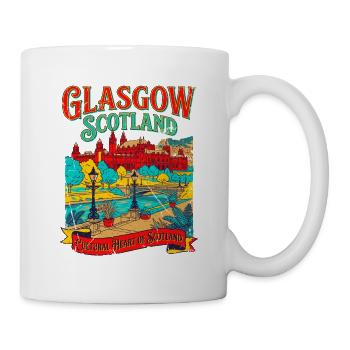 View City Glasgow Scotland Cultural Heart - Tasse - Weiß - Rechts