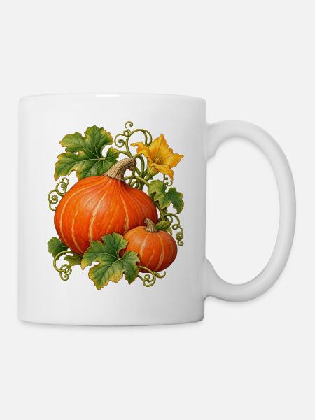 Hokkaido Kürbisernte - Tasse - Weiß
