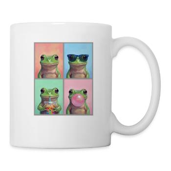Frösche Frosch - Tasse - Weiß - Rechts