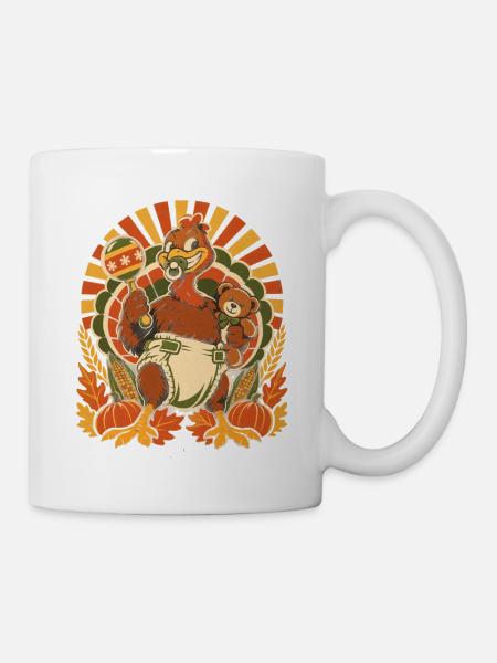 Thanksgiving-Truthahn als freches Baby - Tasse - Weiß