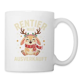 Rentierhase Ausverkauft Weihnachtsdesign - Tasse - Weiß - Rechts