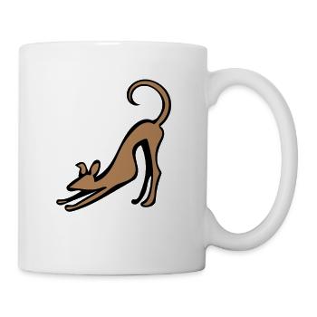 Katzenstrecken-Silhouette - Tasse - Weiß - Rechts