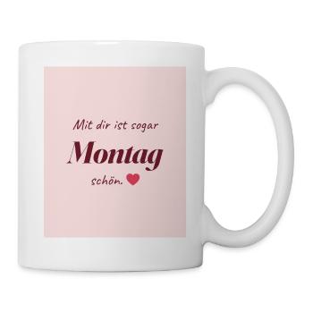 Montag Liebe - Tasse - Weiß - Rechts