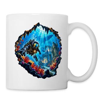 Taucher Unterwasserruinen Expedition Tauchen - Tasse - Weiß - Rechts
