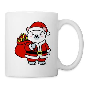 Süße Kawaii Eisbär-Weihnachtsgeschenktüte - Tasse - Weiß - Rechts