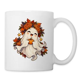 Geist mit Blumenkranz - Tasse - Weiß - Rechts