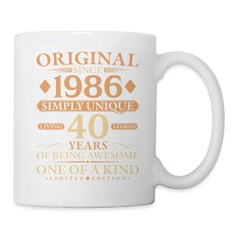 Original 1986 Living Legend 40th Birthday Gift - Tasse - Weiß - Rechts