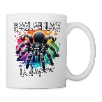 Schwarze Vogelspinne Flüsterer - Tasse - Weiß - Rechts