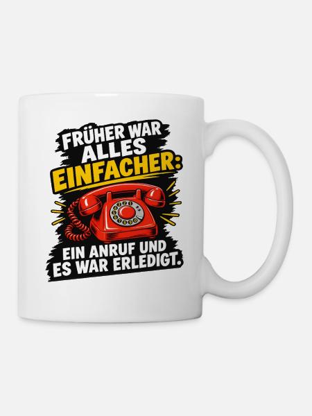 Telefon Formular Bürokratie - Tasse - Weiß