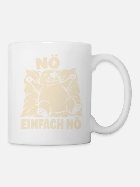 Nö, einfach nö – Schlafendes Capybara - Tasse - Weiß