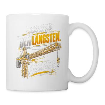 Ich hab den längsten Ausleger - Tasse - Weiß - Rechts
