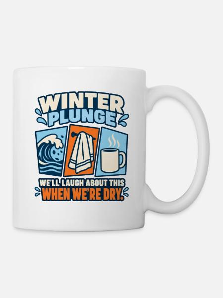 Winter Sprung Kaltwasser-challenge Schwimmfinisher - Tasse - Weiß