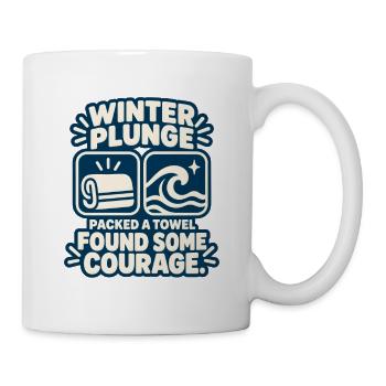 Winter Sprung Kaltwasser-challenge Schwimmfinisher - Tasse - Weiß - Rechts