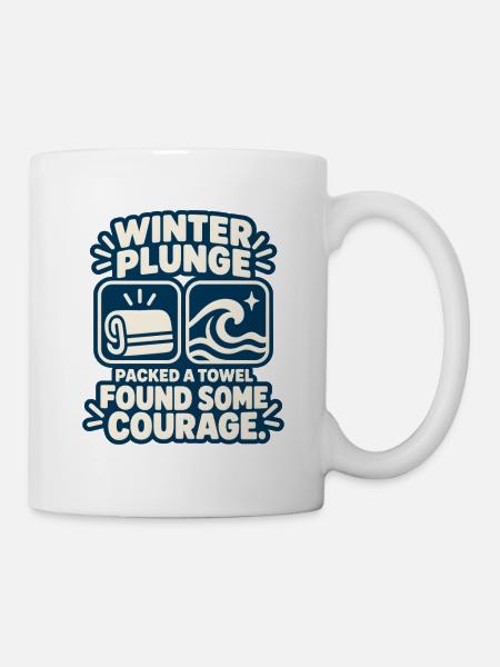 Winter Sprung Kaltwasser-challenge Schwimmfinisher - Tasse - Weiß