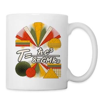 Hawking-Temperatur – Physikalische Gleichung - Tasse - Weiß - Rechts