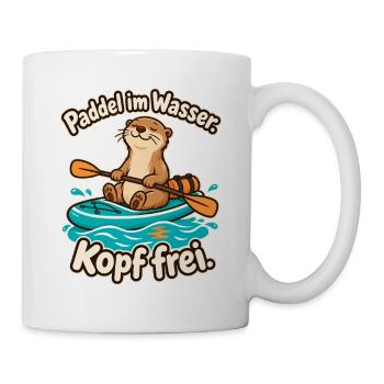 Paddeln Kajak Kanu SUP Paddler Wassersport - Tasse - Weiß - Rechts