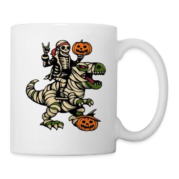 Skelett Reiter Halloween - Tasse - Weiß - Rechts