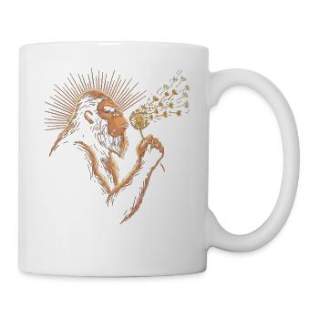 Bigfoot bläst Löwenzahn Vintage - Tasse - Weiß - Rechts