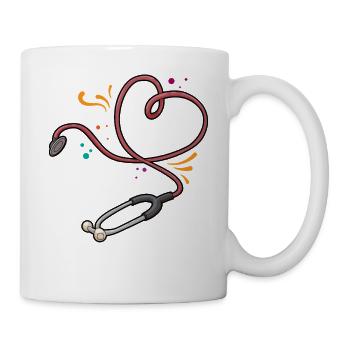 Nurse Life Stethoskop - Tasse - Weiß - Rechts