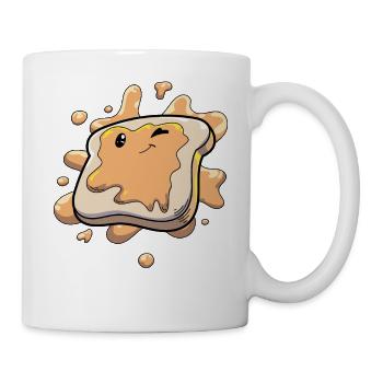 Erdnussbutter Brot Humor - Tasse - Weiß - Rechts