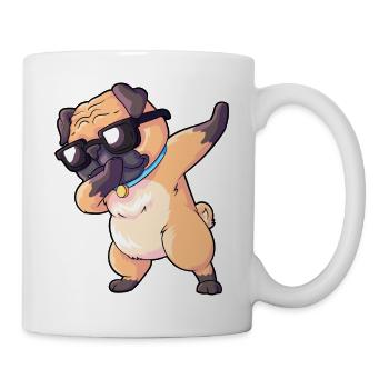 Mops Dab - Tasse - Weiß - Rechts
