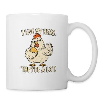 Hennenliebe: freches Huhn - Tasse - Weiß - Rechts