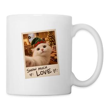 Snow Much Love Weiße Katze Selfie - Tasse - Weiß - Rechts