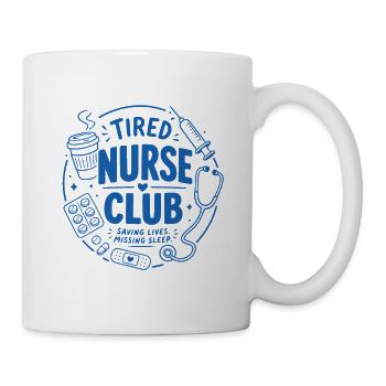 Tired Nurse Club - Tasse - Weiß - Rechts